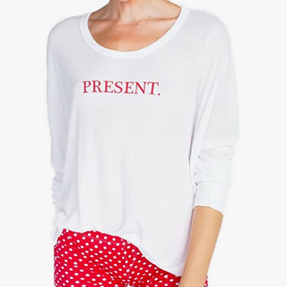 {Wildfox} Unwrap Me Present Thermal Top